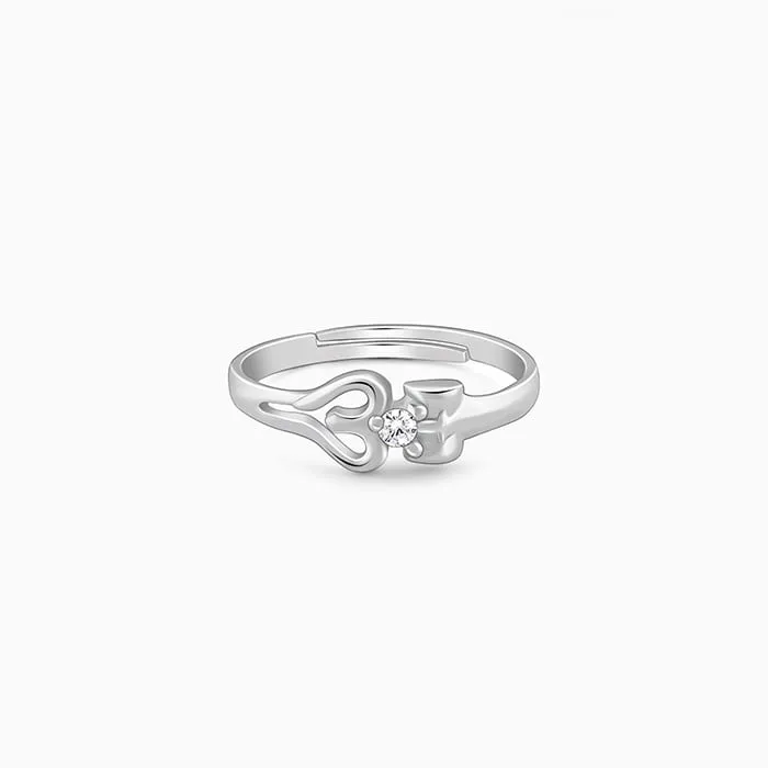 Silver Om Shiva Ring for Him Giva