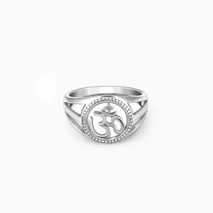 Silver Om Vibe Ring For Him Giva