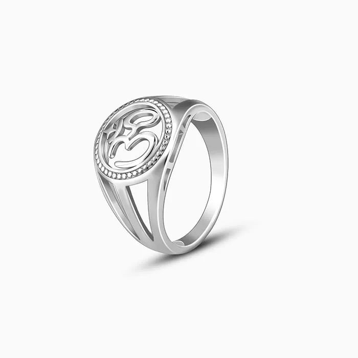 Silver Om Vibe Ring For Him Giva