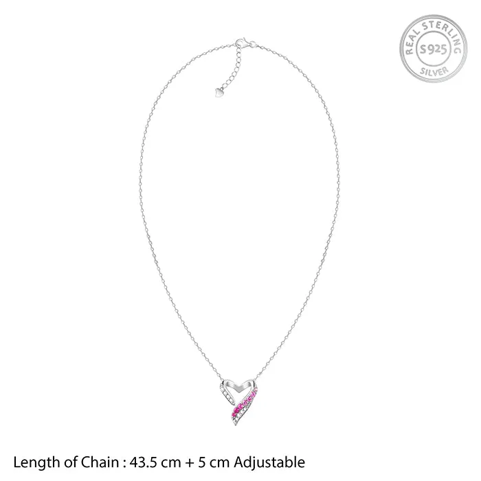 Silver Ombre Heart Necklace Giva