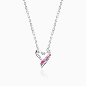 Silver Ombre Heart Necklace Giva