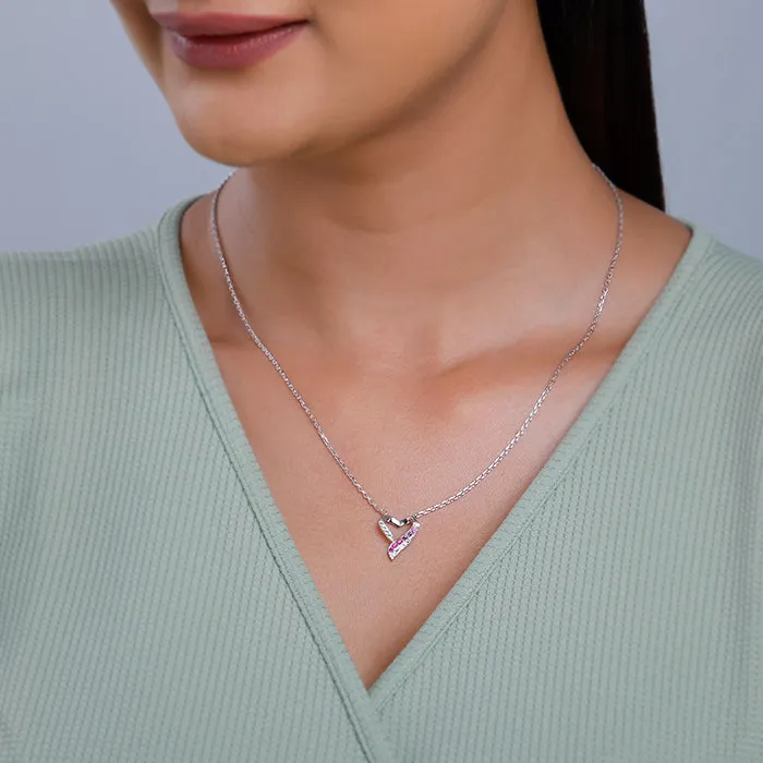 Silver Ombre Heart Necklace Giva