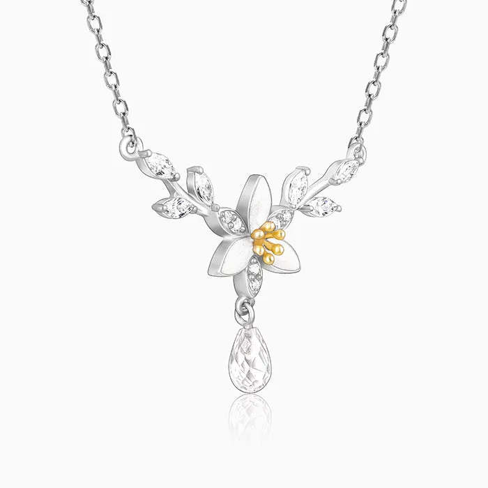 Silver One in a Trillium Necklace Giva