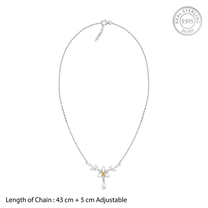 Silver One in a Trillium Necklace Giva