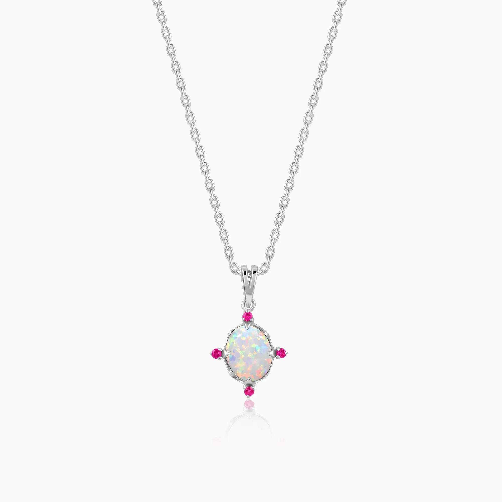 Silver Opal Dreams Pendant With Link Chain Giva
