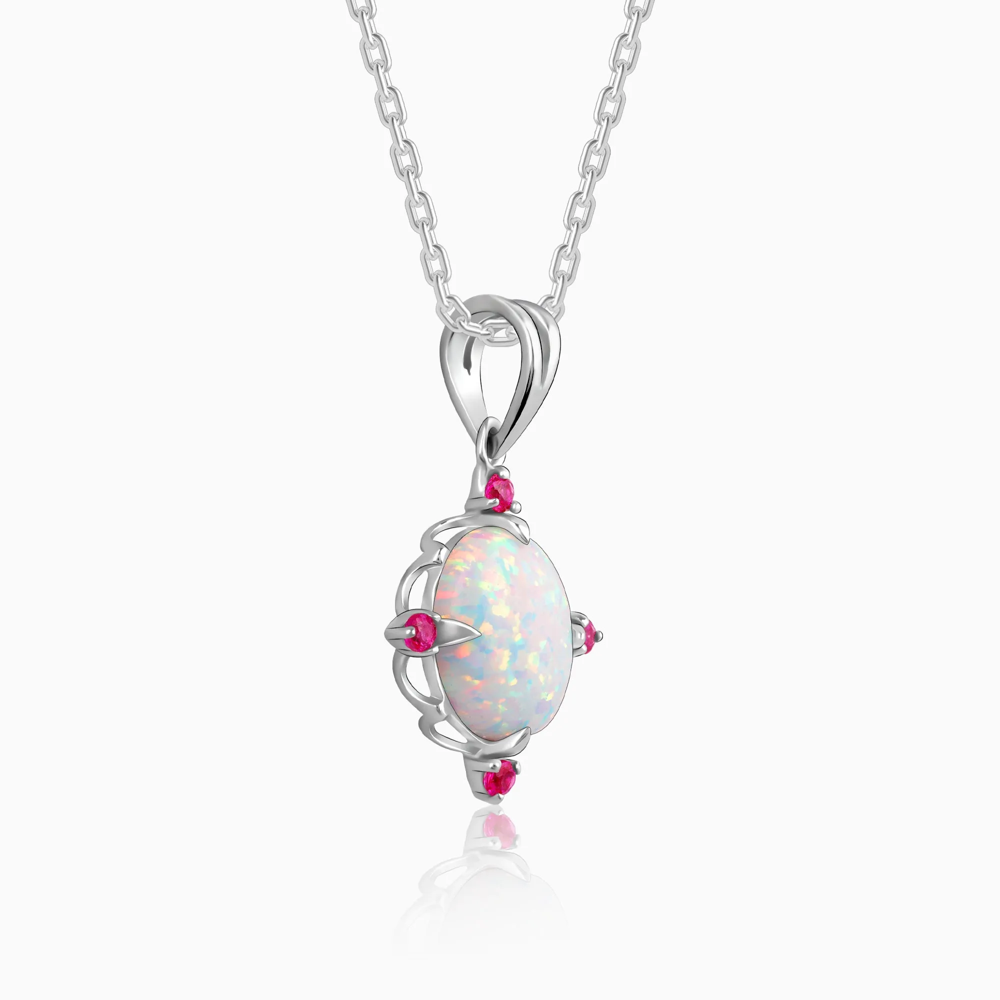 Silver Opal Dreams Pendant With Link Chain Giva