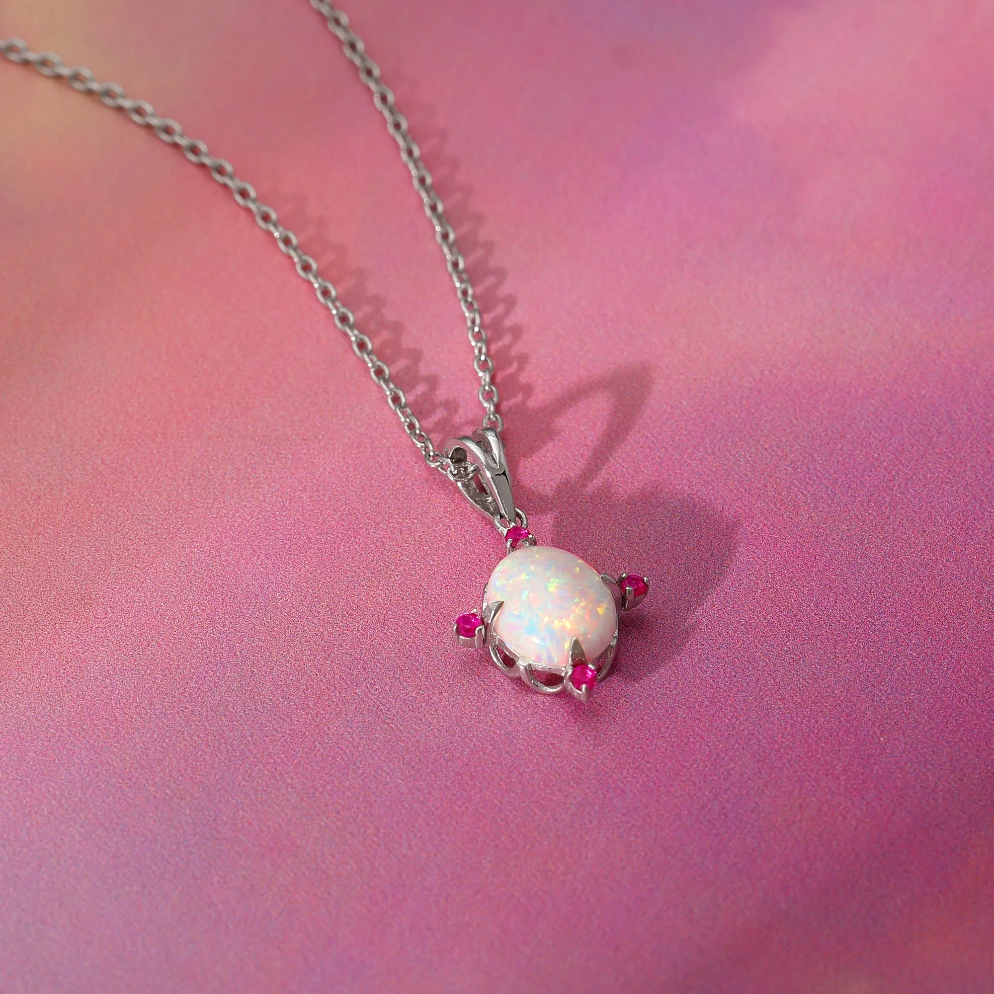Silver Opal Dreams Pendant With Link Chain Giva