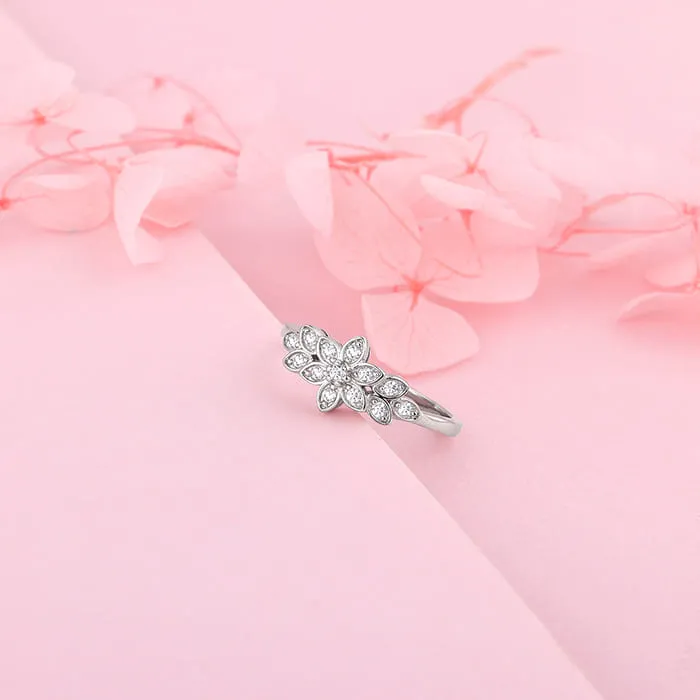 Silver Orchid Ring Giva