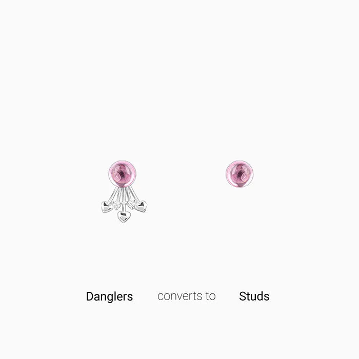 Silver Passion Heart Earrings Giva