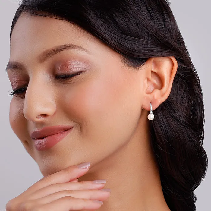 Silver Pearl Small Stud Earrings Giva