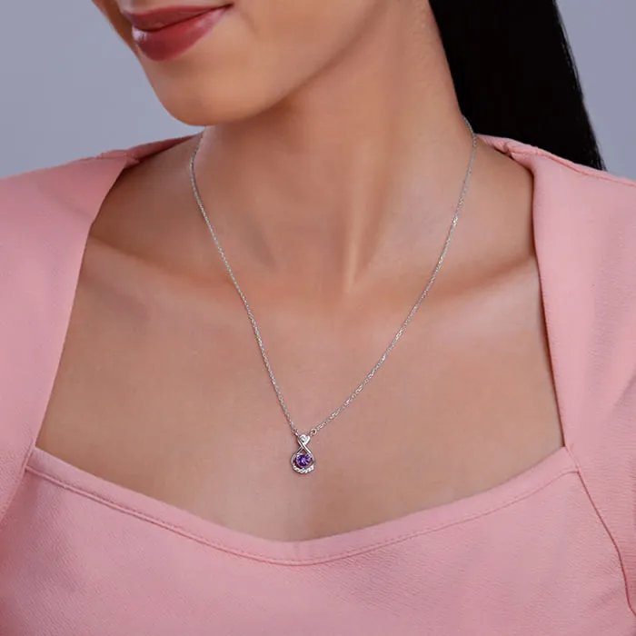 Silver Perennial Love Pendant With Link Chain Giva