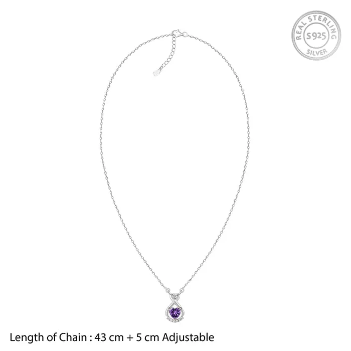 Silver Perennial Love Pendant With Link Chain Giva