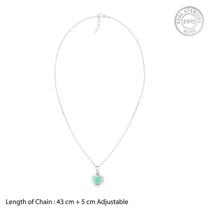 Silver Perfect Heart Pendant With Link Chain Giva