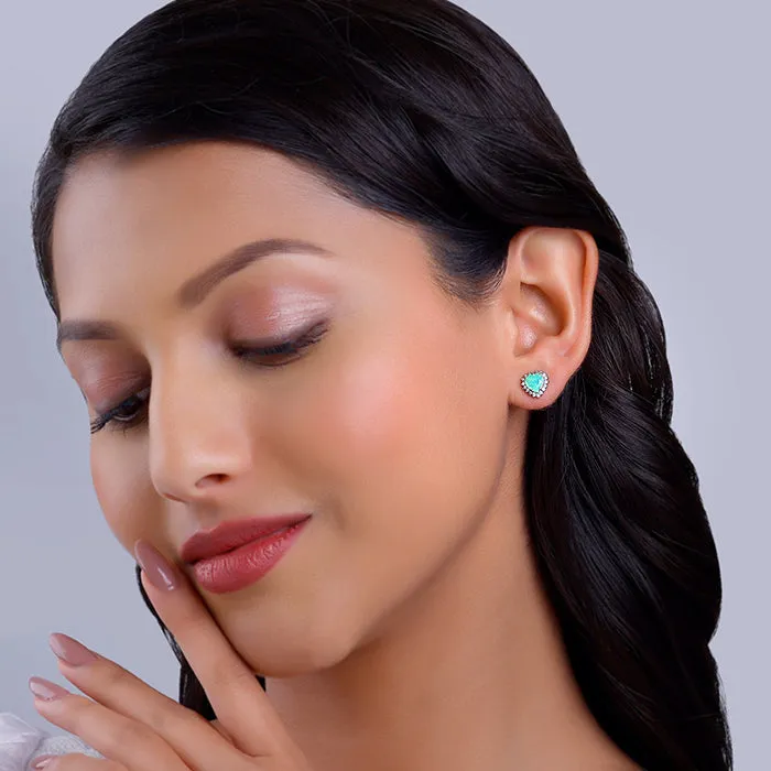 Silver Perfect Heart Studs Giva