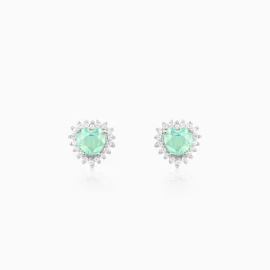 Silver Perfect Heart Studs Giva