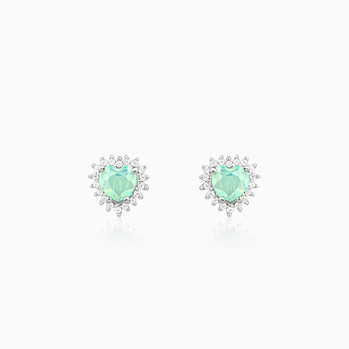 Silver Perfect Heart Studs Giva