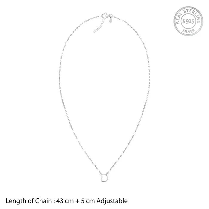 Silver Personalised Initial Necklace Giva