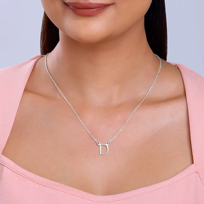 Silver Personalised Initial Necklace Giva