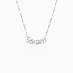 Silver Personalised Name in Bold Necklace Giva