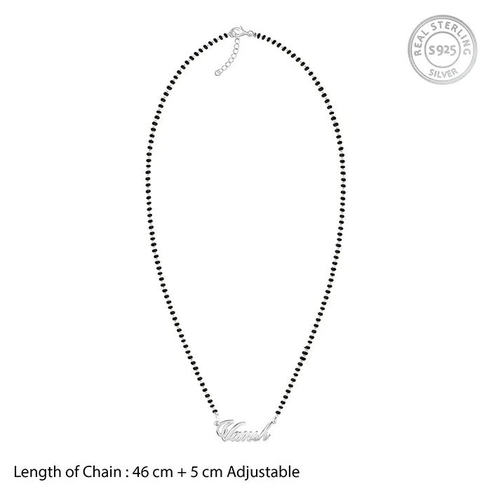 Silver Personalised Name Mangalsutra Giva