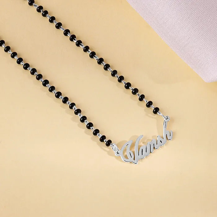 Silver Personalised Name Mangalsutra Giva