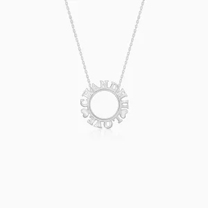 Silver Personalised Round Name Necklace Giva
