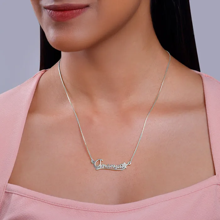Silver Personalised Star Necklace Giva
