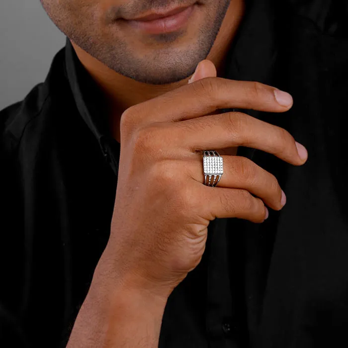 Silver Plethoric Ring For Him Giva