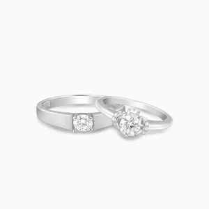 Silver Power Pair Couple Bands Giva