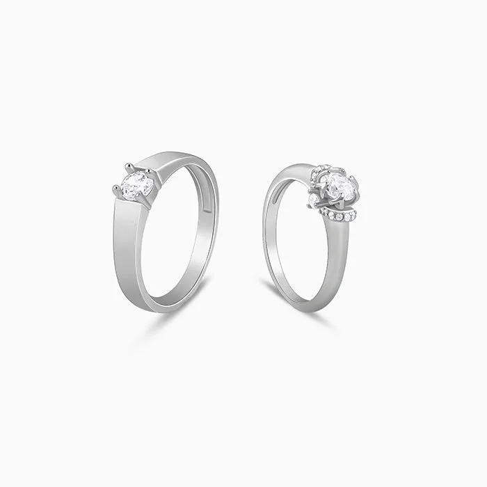 Silver Power Pair Couple Bands Giva
