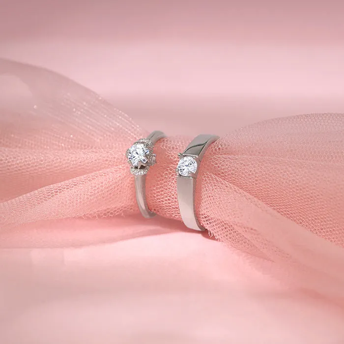 Silver Power Pair Couple Bands Giva