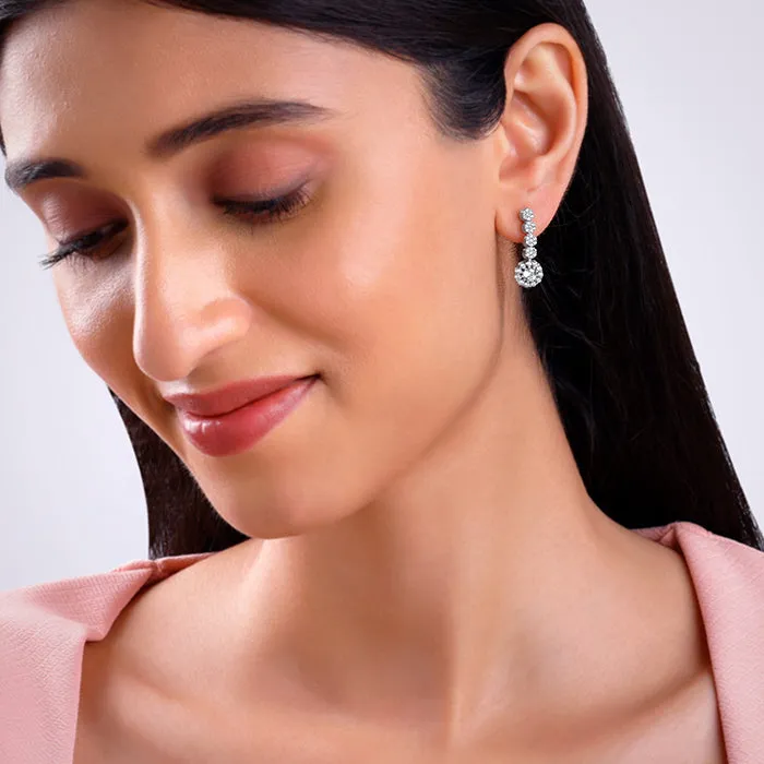 Silver Prima Donna Dangler Earrings Giva