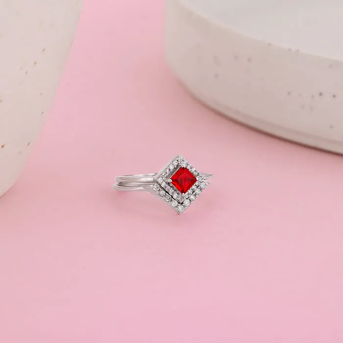 Silver Princess in Red Ring Giva