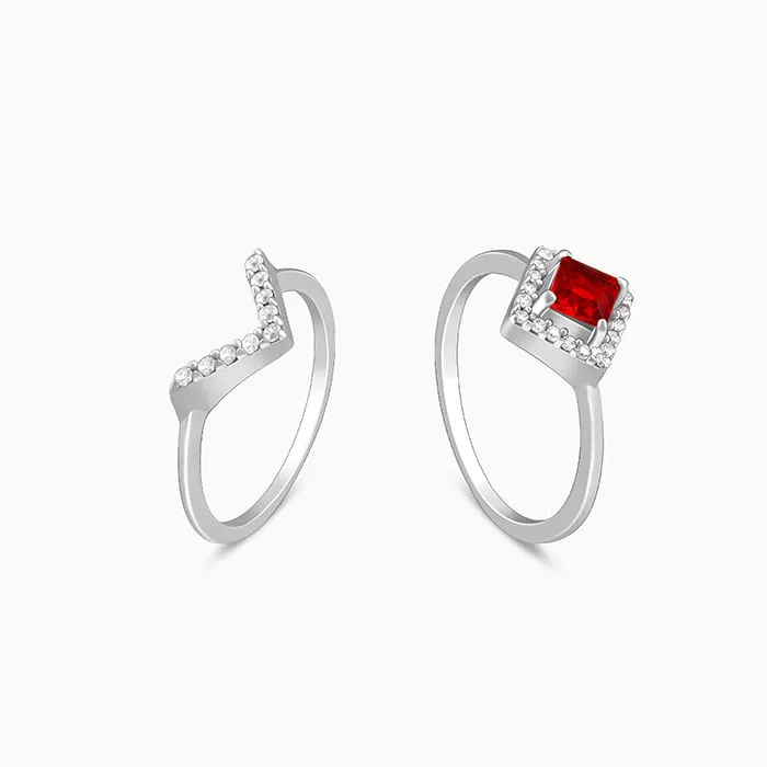 Silver Princess in Red Ring Giva