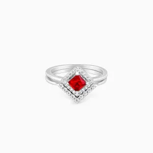 Silver Princess in Red Ring Giva