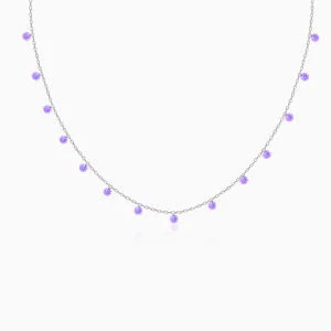 Silver Purple Fantasy Necklace Giva