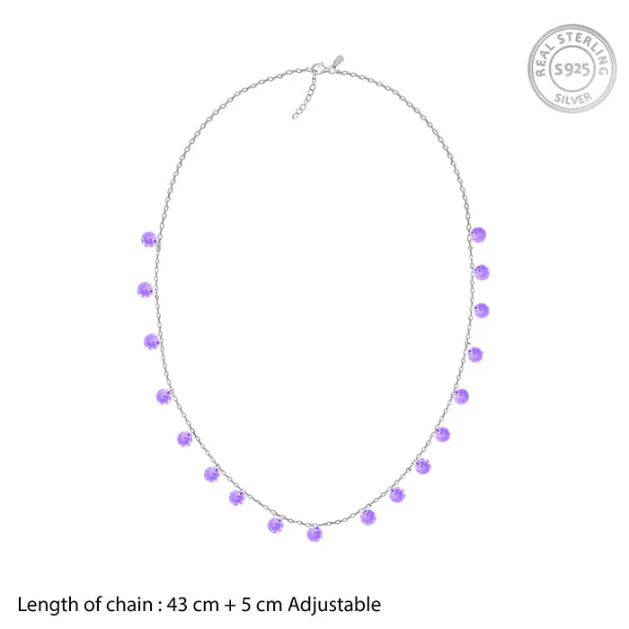 Silver Purple Fantasy Necklace Giva
