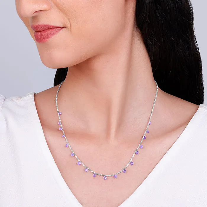 Silver Purple Fantasy Necklace Giva
