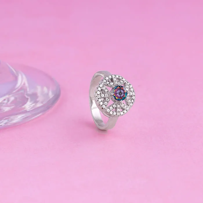 Silver Quatrefoil Radiance Ring Giva