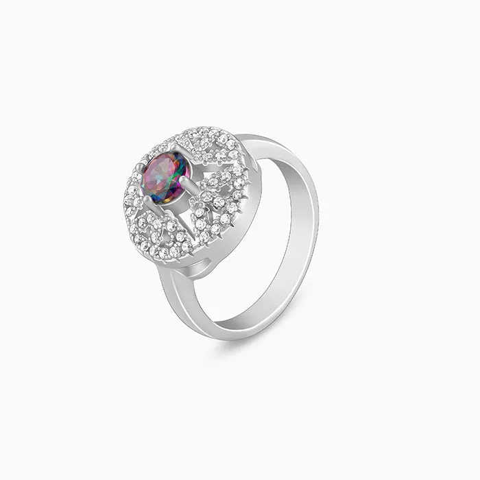 Silver Quatrefoil Radiance Ring Giva