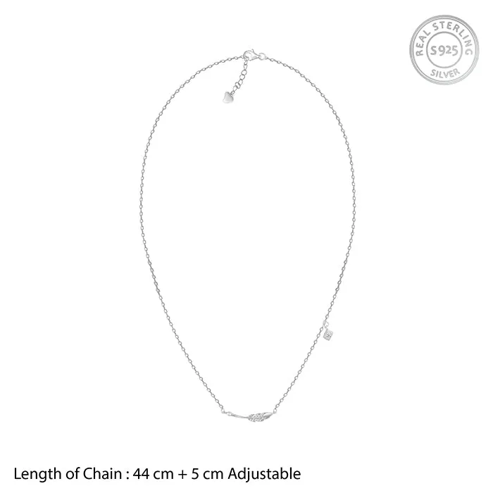 Silver Quill & Letter Necklace Giva
