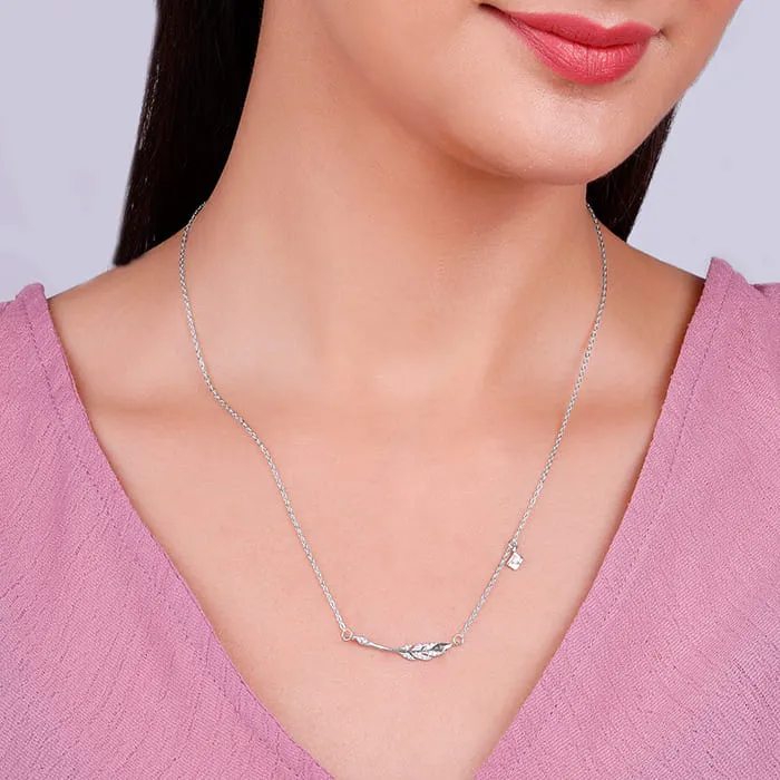 Silver Quill & Letter Necklace Giva