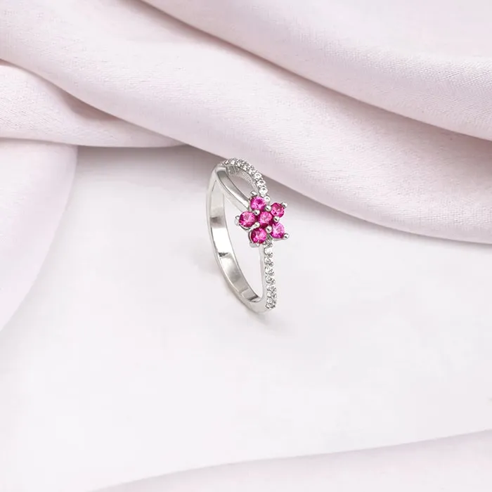 Silver Radiant Rose Ring Giva