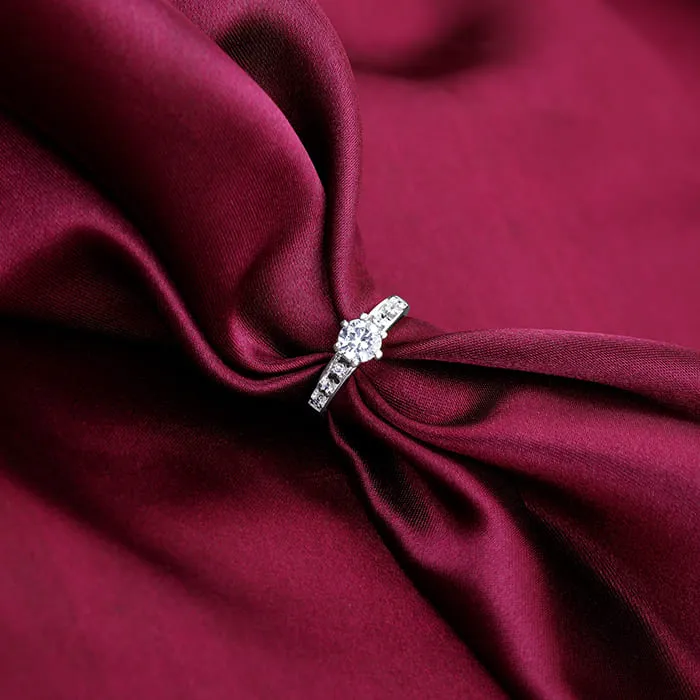 Silver Refined Solitaire Ring Giva