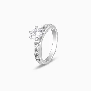 Silver Refined Solitaire Ring Giva