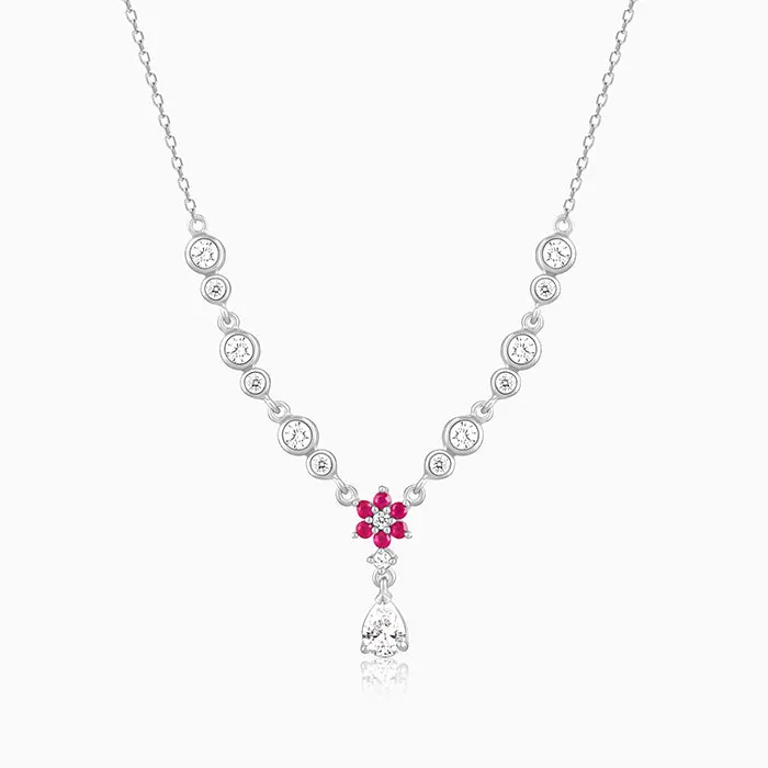 Silver Regal Blossom Necklace Giva