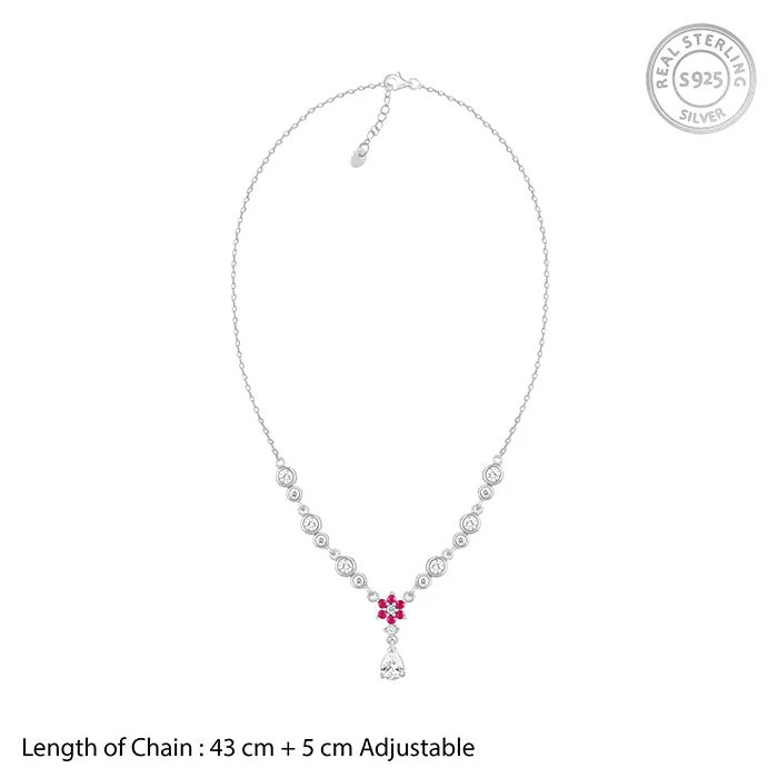 Silver Regal Blossom Necklace Giva