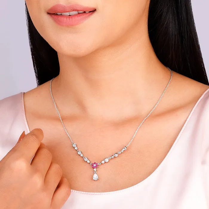 Silver Regal Blossom Necklace Giva
