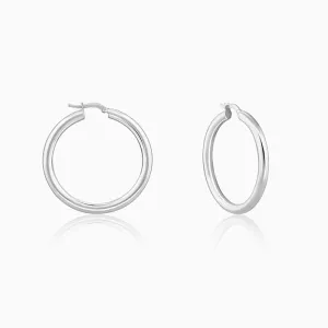 Silver Round Hoop Earring Giva