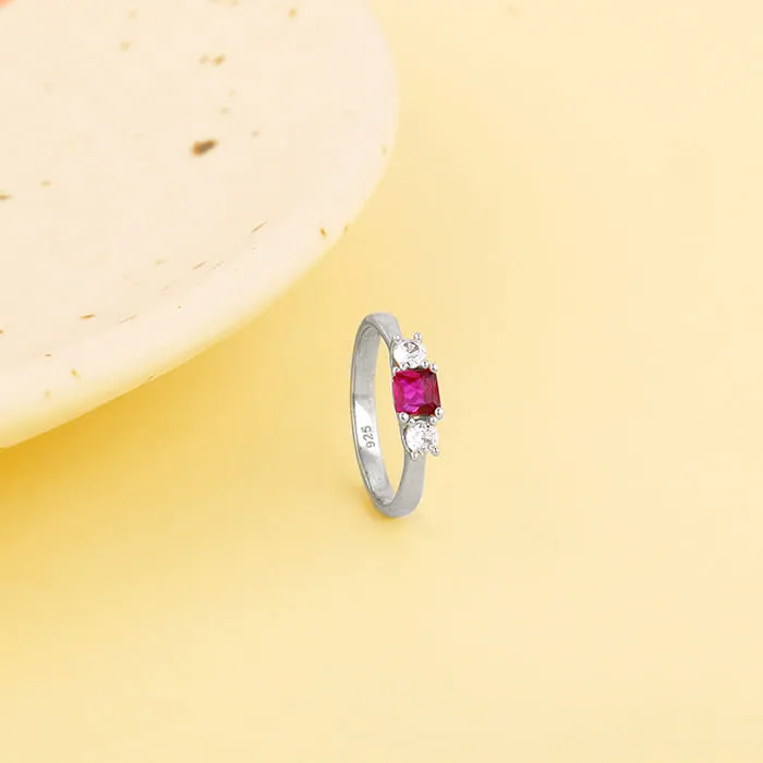 Silver Rule in Pink Ring Giva